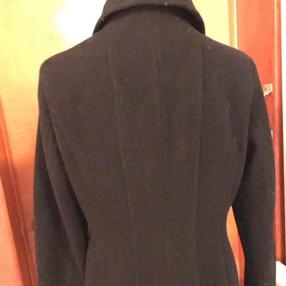 Women’s Winter Navy Blue Classic Wool Coat Jacket M - Picture 2 of 5